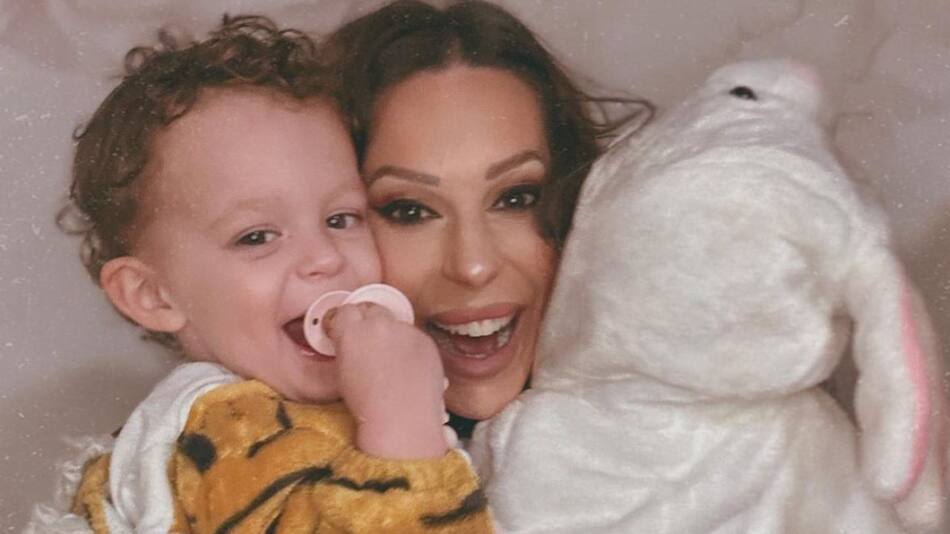 Noelia Marzol y sus hijos. Foto:@noeliamarzolok