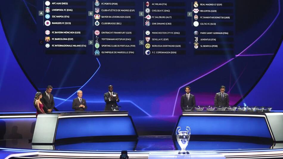 Sorteo Champions League 2022/2023. Foto: EFE.