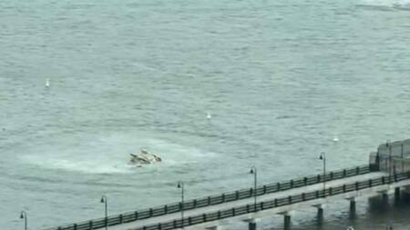 Caída de helicóptero en el río Hudson. Foto: captura