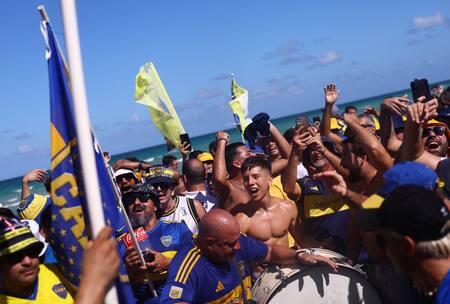 Hinchas de Boca en el Mundial de Clubes. Foto: Reuters/Hannah Mckay
