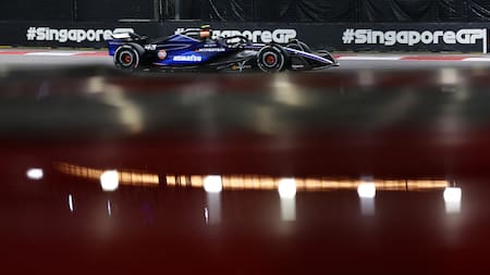 Franco Colapinto en el Gran Premio de Singapur. Foto: Reuters.