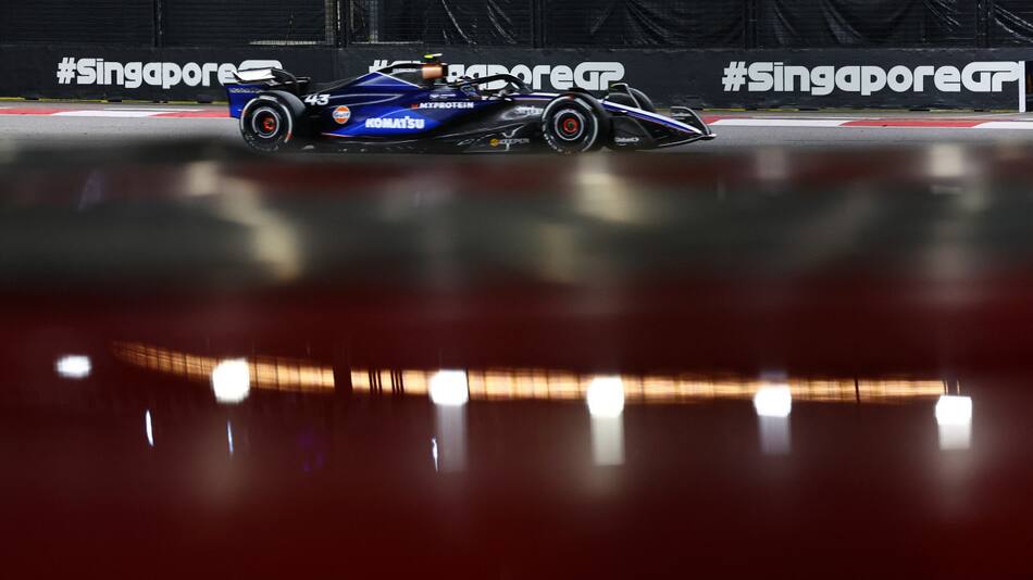 Franco Colapinto en el Gran Premio de Singapur. Foto: Reuters.