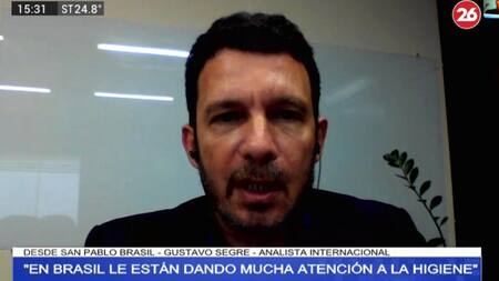 Gustavo Segré por caso confirmado de coronavirus en Brasil, CANAL 26