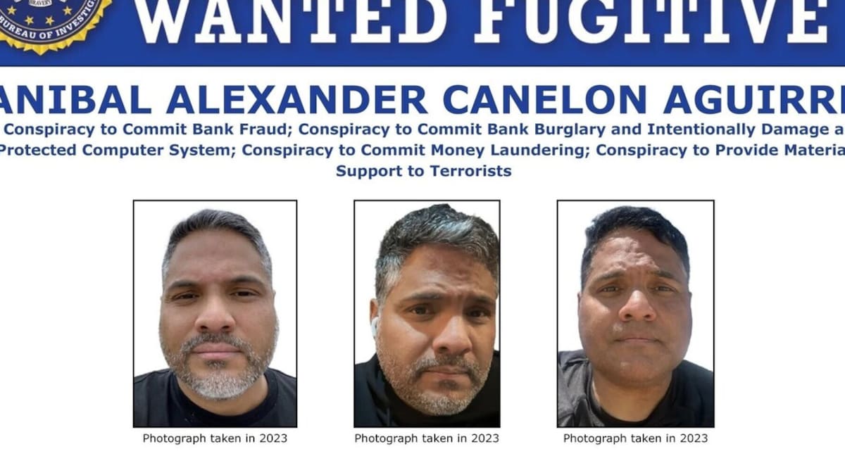 El FBI confirmó la captura del último prófugo de su lista de los diez más buscados: quién es Aníbal Alexander Canelón Aguirre