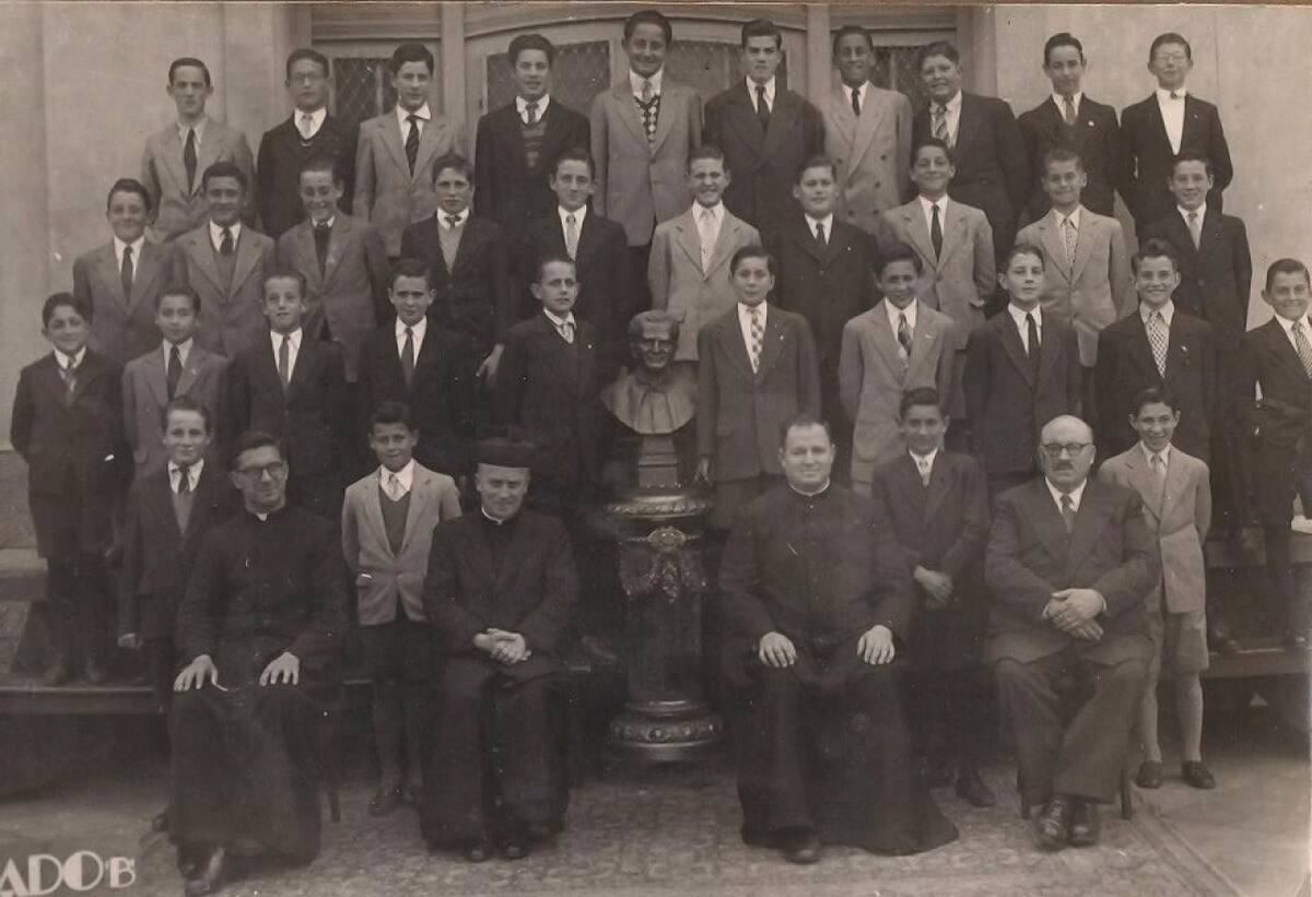 Jorge Mario Bergoglio con 12 años, cuando estudiaba en el Colegio Salesiano