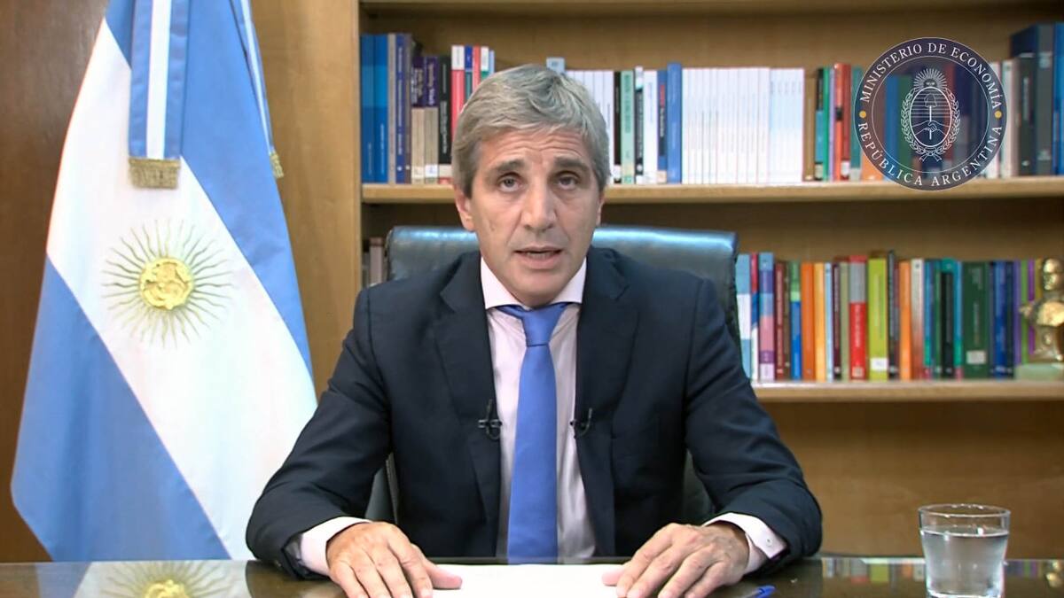 Luis Caputo, ministro de Economía. Foto: Captura pantalla.