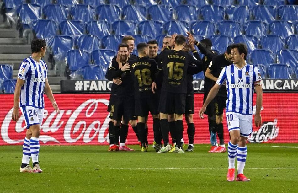 Real Sociedad vs. Barcelona, La Liga de fútbol de España, gol, Reuters