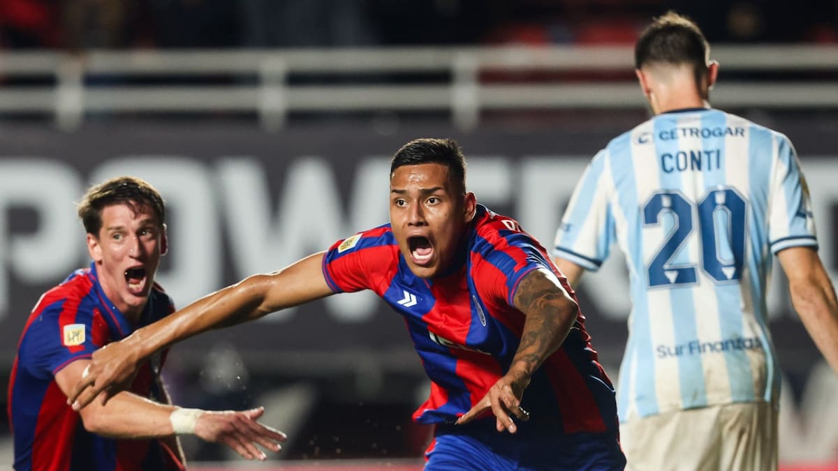 Jaime Andrés Peralta, el autor del agónico gol del triunfo de San Lorenzo sobre Racing. Foto: X @SanLorenzo