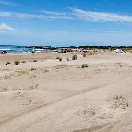 Balneario Los Ángeles, en la Costa Atlántica argentina. Foto: Facebook / Balneario Los Ángeles.