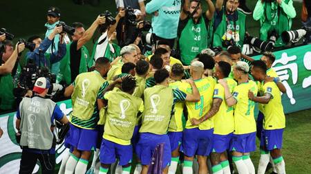 Foto final; Brasil-Suiza; Qatar 2022. Foto: Reuters.