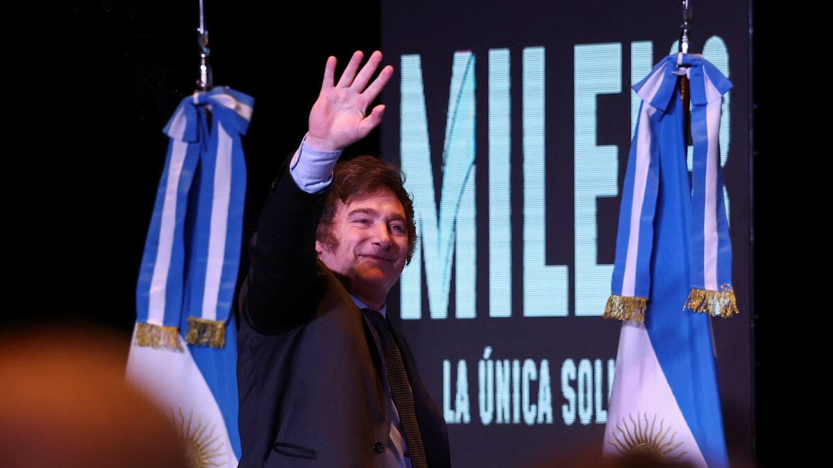 Javier Milei, presidente electo de la Argentina. Foto: Reuters