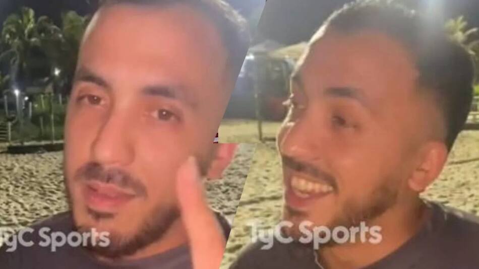 Hincha de Boca que le vendió la Play a su hijo para viajar a Río de Janeiro. Foto: Gentileza TyC Sports.