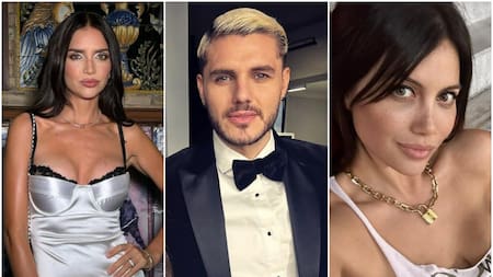 Zaira Nara, Mauro Icardi y Wanda Nara. Fotos: Instagram.