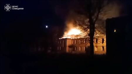 Los nuevos ataques rusos a Ucrania. Foto: Reuters/Servicio de Emergencia del Estado de Ucrania.