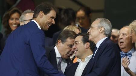 Rafael Nadal junto a Florentino Pérez, actual presidente del Real Madrid
