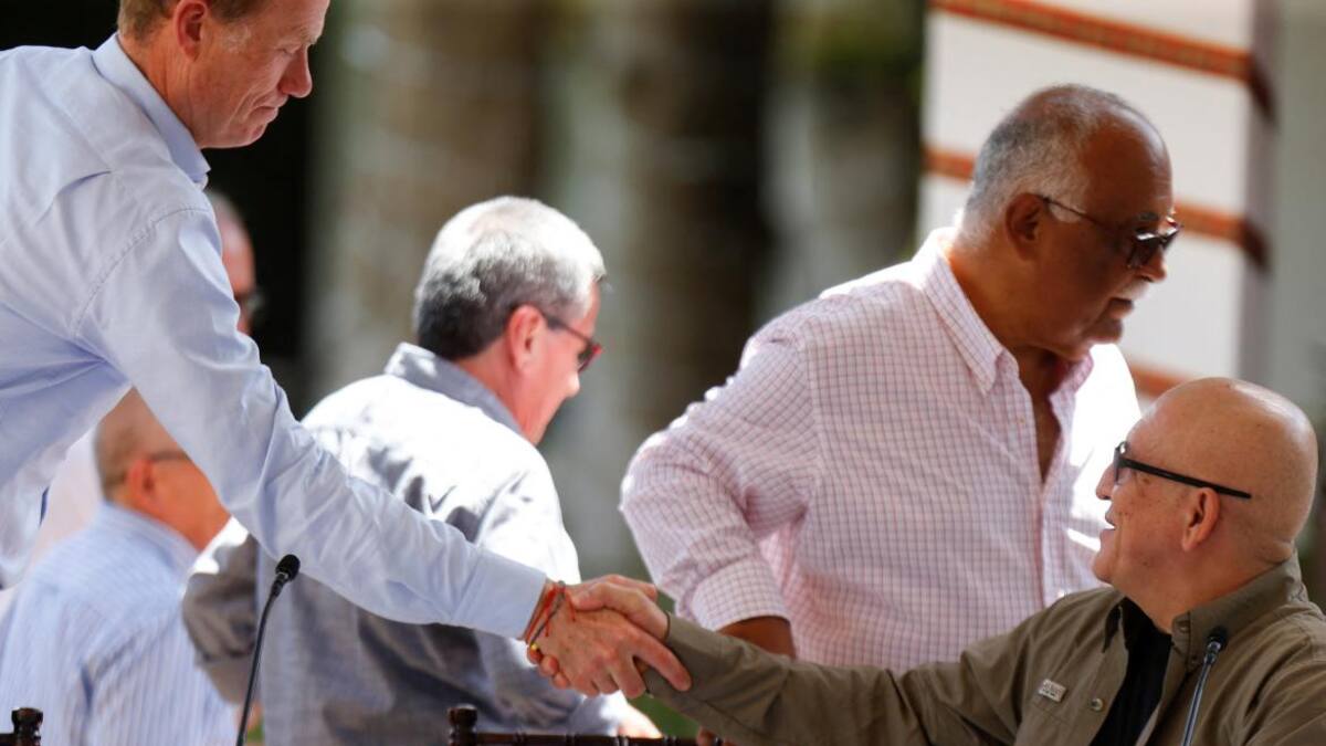 Acuerdo entre el gobierno de Colombia y el ELN. Foto: REUTERS.