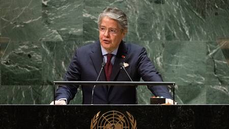 Guillermo Lasso en la Asamblea General de la ONU. Foto: Reuters.