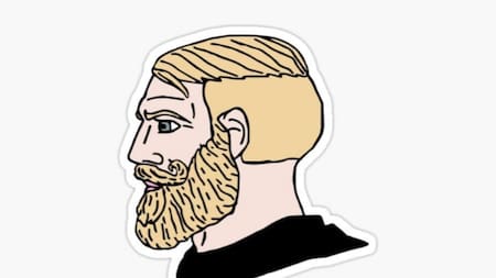 Meme "Chad" en redes sociales. Foto: Reddit.