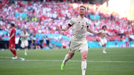 Festejo de Bélgica ante Dinamarca por la Eurocopa, REUTERS