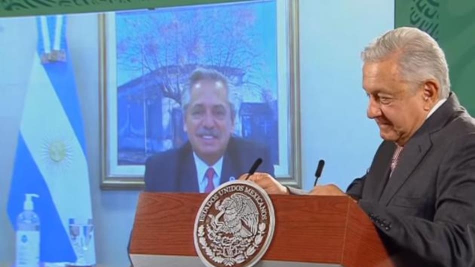 Alberto Fernández y López Obrador, captura YouTube