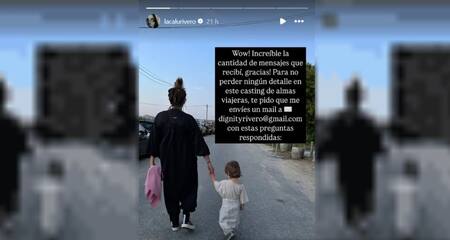 Calu Rivero abrió una convocatoria para encontrar una "niñera nomade". Redes Sociales