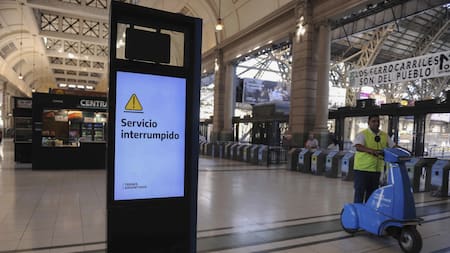 Paro de trenes. Foto: archivo Télam.