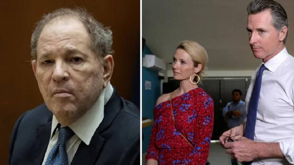 Weinstein, Jennifer Siebel Newsom y el gobernador de California (Reuters)