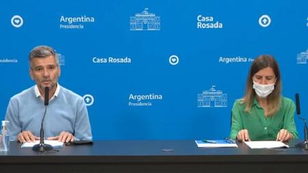 Juan Zabaleta y Fernanda Raverta