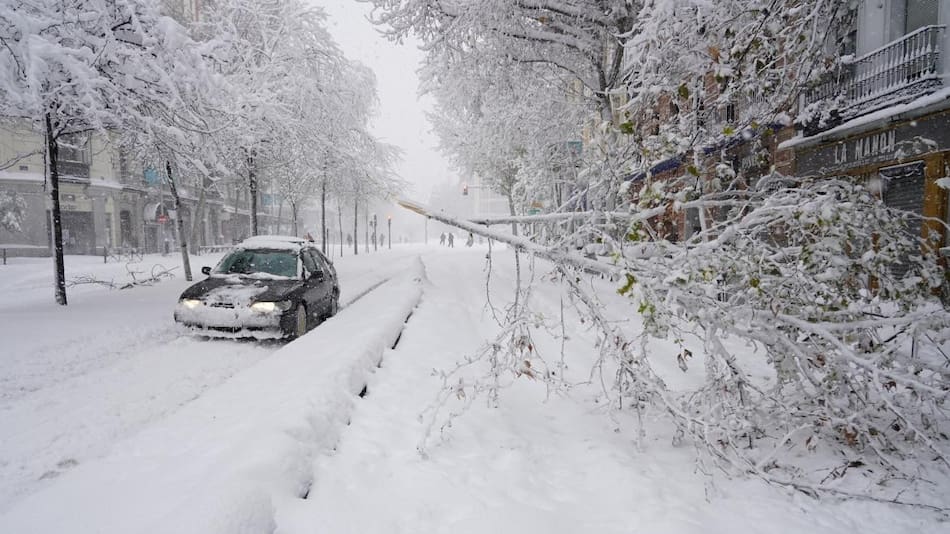 Histórica nevada en Madrid, REUTERS