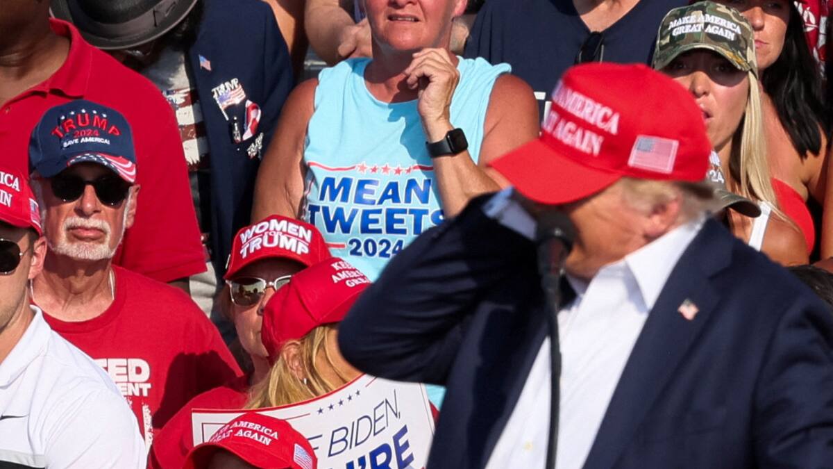 El momento del atentado a Donald Trump. Foto: Reuters.