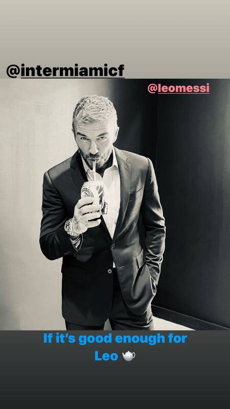 David Beckham tomando mate. Foto: Instagram @davidbeckham.