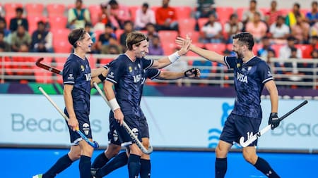 Los Leones en el Mundial de Hockey sobre Césped 2023.