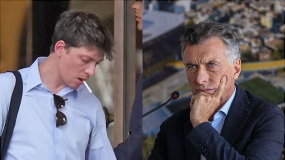 Santiago Caputo y Mauricio Macri. Fotos: NA.