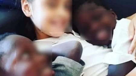 Los mellizos africanos abandonados en Bahía Blanca. Foto: Facebook