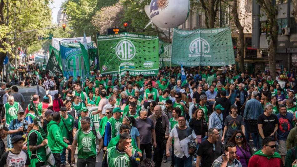 Trabajadores estatales de ATE. Foto: @ateprensa