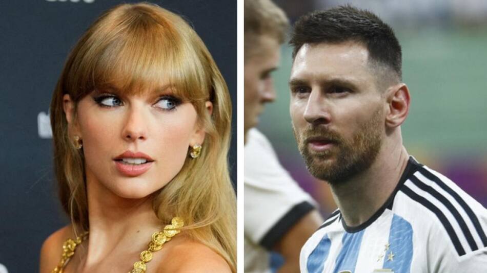 Lionel Messi y Taylor Swift. Foto: Captura.
