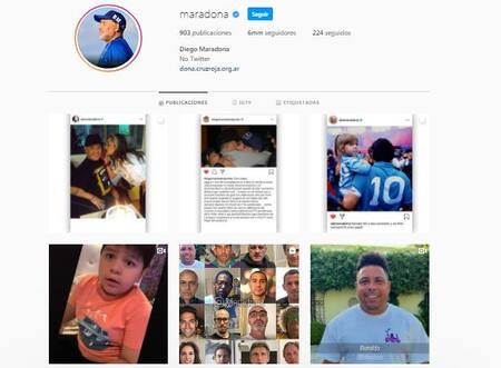 Diego Maradona, Instagram, saludos de cumpleaños