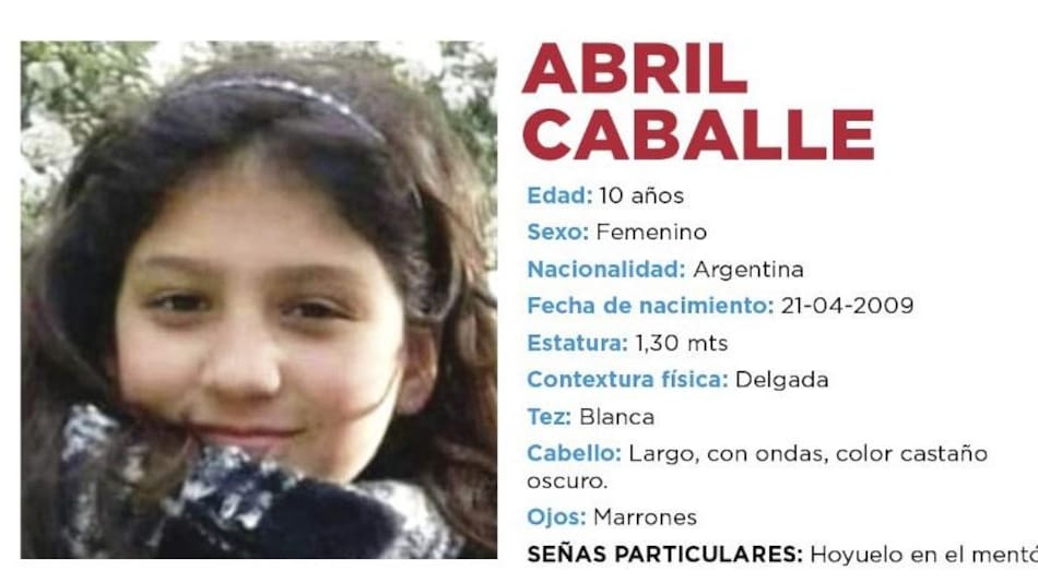Abril Caballé, niña desaparecida en Punta Indio