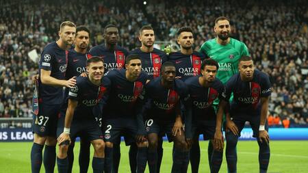 La formación de PSG ante Newcastle. Foto: Reuters.
