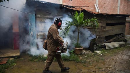 Fumigación masiva para prevenir el dengue. Foto: Reuters.