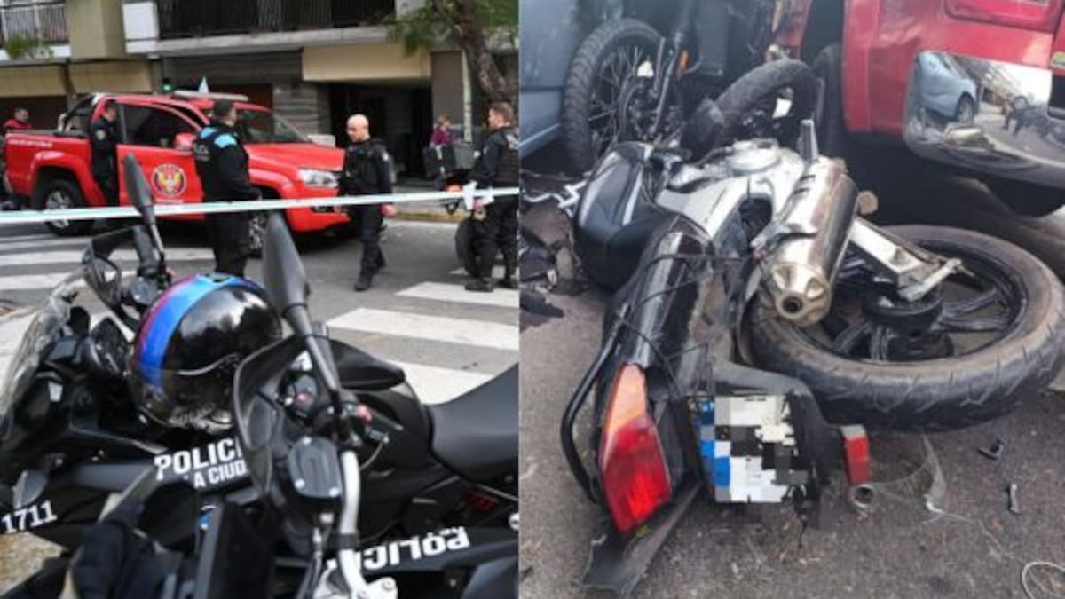 Choque y persecución en Flores