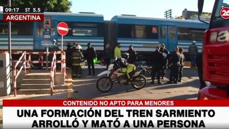 Tren Sarmiento arrolló a una persona en la estación Floresta, CANAL 26