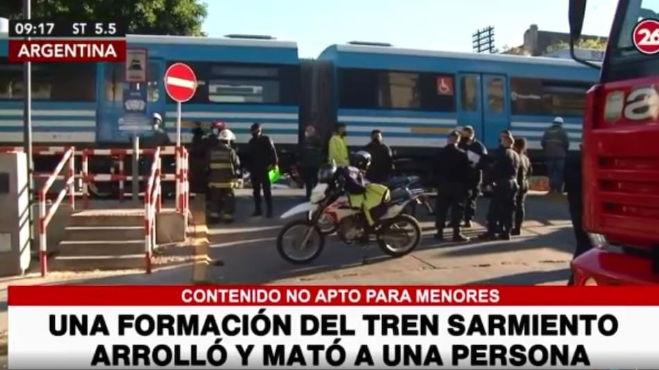 Tren Sarmiento arrolló a una persona en la estación Floresta, CANAL 26