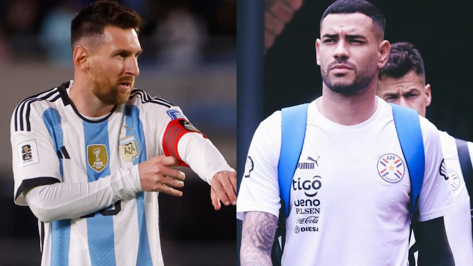 Lionel Messi y Antonio Sanabria. Fotos: EFE e Instagram.