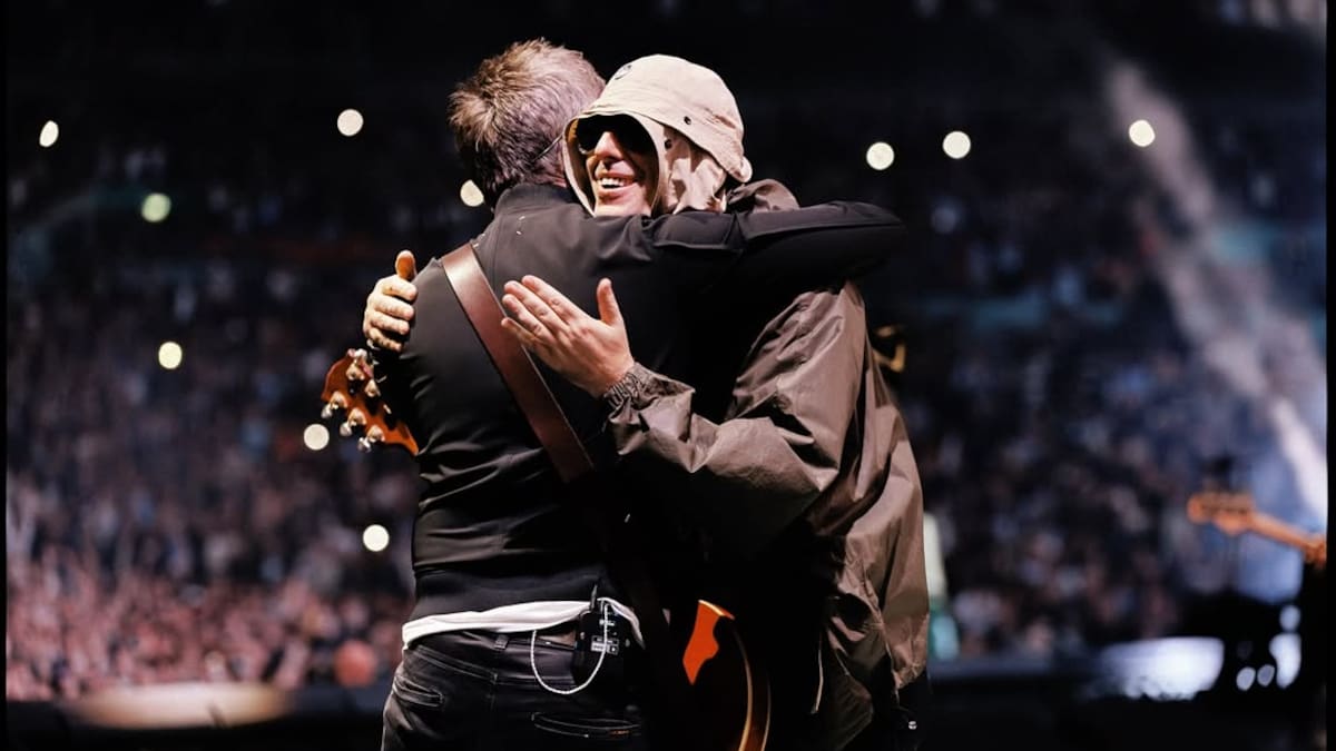 Noel y Liam Gallagher de Oasis.