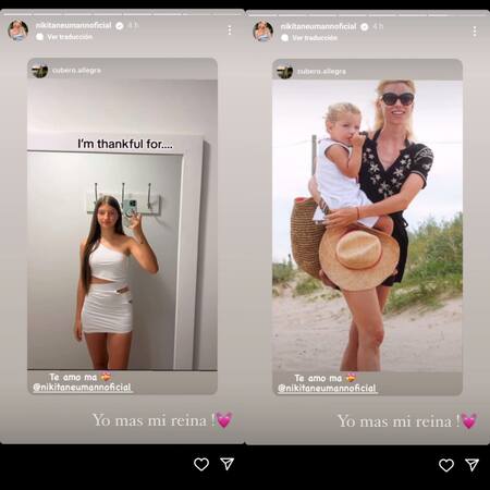El posteo de Allegra para su madre Nicole. Foto: Instagram /nikitaneumann.