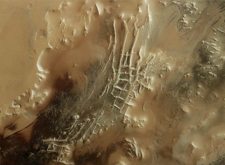 Arañas en Marte. Foto/X: @esa