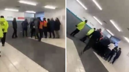 La pelea entre Andrés Fassi y Andrés Merlos. Foto: captura de pantalla.