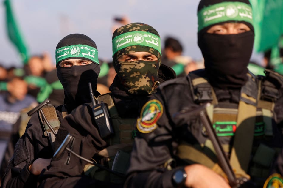 Militantes de Hamás. Foto: Reuters (Mohammed Salem)