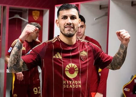 Leandro Paredes en Roma. Foto: Instagram @officialasroma